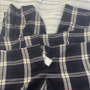 NWT Plaid Trousers with Belt Loops